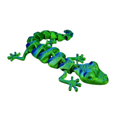 MAVLENT 3D Printed Gecko Animals - Flexible Fidget Lizard for Adults, Home Office Decor, Stocking Stuffers Bulk, Birthday Party Halloween