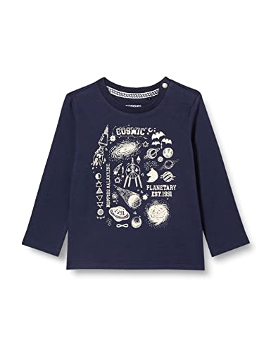 Noppies Baby Baby-Jungen Boys Tee Jayapura Long Sleeve T-Shirt, Black Iris-P554, 92 Cover