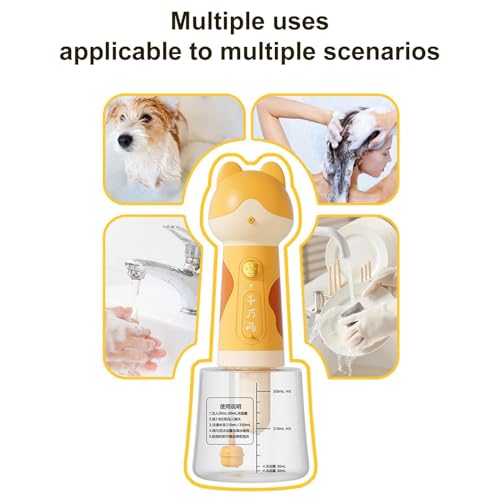 Dispensador de jabón de espuma para perros contra baños difíciles 4