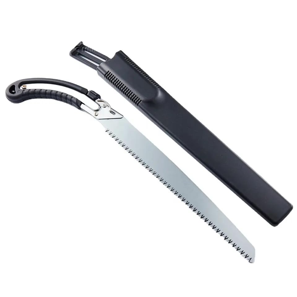 Tree Pruning Saw | Garden Pruning Saw | Tree Pruner with Pole Fixing Slot Tools | Premium Heavy duty saw With protective case to carry - Non Foldable |