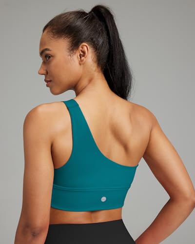 Image of Queenie Ke Womens One Shoulder Sports Bra Left Side Strap Yoga Bras Gym Training Workout Crop Tops