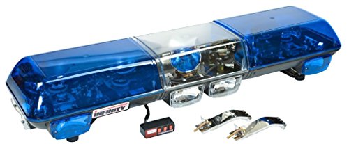 Wolo (7005-B) Infinity 1 Halogen Emergency Warning Light Bar - Blue Lens, Roof Mount #TOP23