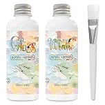 Gloss Varnish for Acrylic Painting, 2 x 100ml Acrylic Varnish, Acrylic Paint Sealer Keeps Paintings from Yellowing, Cracking, and Dust, Maintains Permanent Color (Gloss+Matte)
