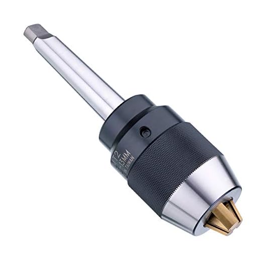 Chum Power 1/64"-1/2" Special Heavy Duty Keyless Drill Chuck with Integrated Shank, MT2 Shank, Titanium Jaws