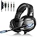 Produktbild Gaming Headset PC - ONIKUMA Gaming Headset, Headset PC Kopfhörer mit LED Gaming Kopfhörer mit Mikrofon Lautstärkeregler-Headset für Nintendo Switch Laptop Handy Spiele PS4 Xbox One PC