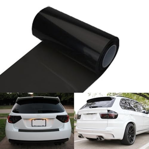 Image of DIYAH 12 X 48 Inches Self Adhesive Headlight, Tail Lights, Fog Lights Tint Vinyl Film (Dark Black)
