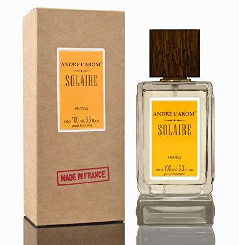 ANDRE L’AROM - Eau de parfum de Francia original 100 ml para hombre - Fabricado en Francia - Producto de Grasse (SOLAIRE [Fougere])