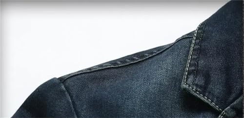Kiioouu Mens Denim Blazer Men Suit Casual Pocket Work Jacket Jeans Blazers Loose Outerwear4