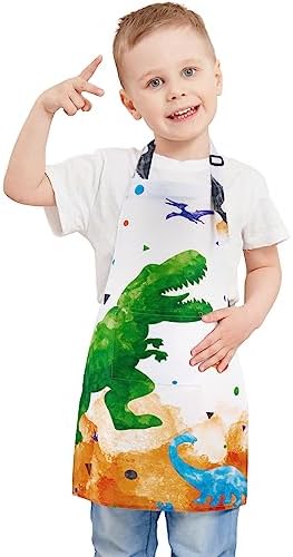 WERNNSAI Kids Art Aprons for Cooking, Painting Apron Art Smock for Girls Boys