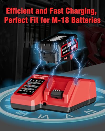 Image of 2Pack 18V 15.0Ah Replacement for Milwaukee M18 Battery and Charger Combo