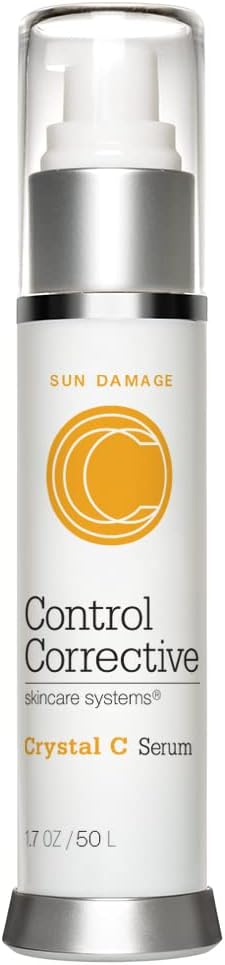 CONTROL CORRECTIVE Crystal C Serum, 1 Oz - Brightens, Hydrates & Fights Daily Photodamage, Hyaluronic Acid & Vitamin C, Lightweight Concentrated Serum For Brightening, Improves The Health Of The Skin