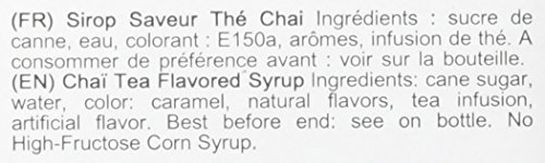 Image of 1883 Chai Tea Syrup for Coffee & Drinks, Made in France, 1 Liter Plastic Bottle