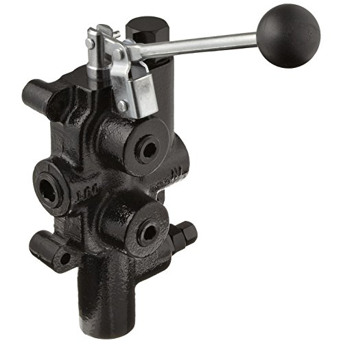 Prince Manufacturing LSR-3060-3 Rapid Extend Log Splitter Valve, 4 Ways, 3 Positions, Cast Iron, Lever Handle, 3500 psi, 4 GPM Inlet Flow Rating, in/Out: 1/2