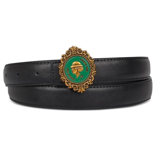 Image of Aurolran Women's Leather Belt with Buckle - Ideal for Dresses, Jeans, and Coats