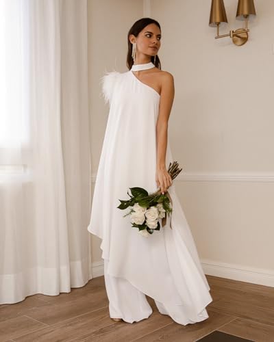 Mono de novia Sandra M minimalista y elegante para bodas civiles modernas