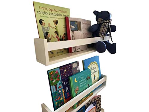 Prateleira Para Livros Kit 2 branco enviado montado