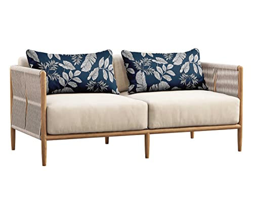 Coussin lombaire extérieur imperméable en polyester pour chaise de patio 40x60 cm Lot de 2