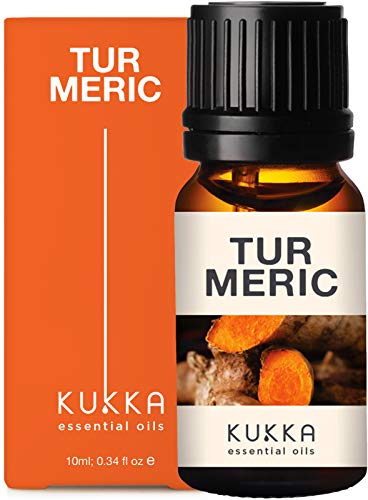 Aceite Esencial de Cúrcuma Kukka - Aceite de Cúrcuma Puro y Natural para Difusor de Aromaterapia, Bombas de Baño, Jabones y Velas - 10ml Cover
