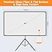 Projector Screen with Stand, 80 Inch Portable Projector Screen Outdoor Indoor, 1.1 Gain Fiberglass Projection Screen, 16:9 Outdoor Movie Screen with Carrying Bag for Movie Night