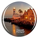 Weekino Portugal Cascais Imán de Nevera 3D de Cristal de la Ciudad de Viaje Recuerdo Colección de Regalo Fuerte Etiqueta Engomada refrigerador