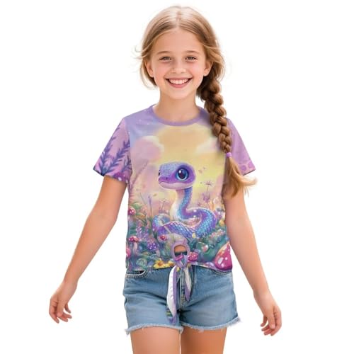 Uourmeti Girls Graphic Tees Short Sleeve T Shirts Summer Tshirts for Teens Casual Clothes