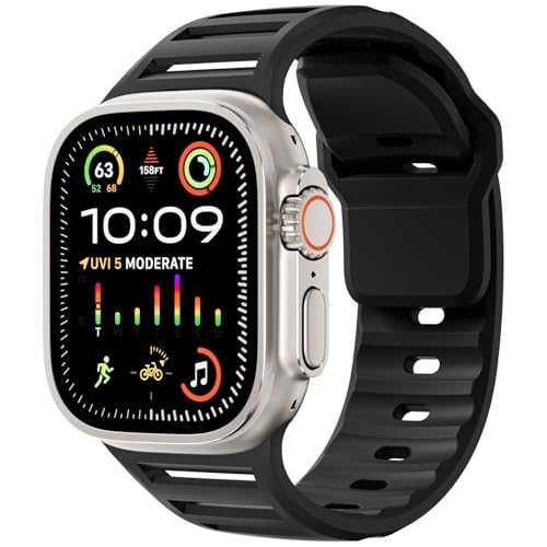 Bracelet de montre poignet flexible en silicone souple Iwatch SE 9
