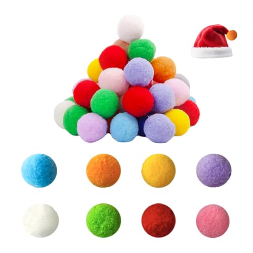TASSFROO 20 Pièces Boules de Feutre Multicolores, Balles de Feutre pour Chats Laine Feutre Boule pour Jouets pour Chats Bricolage Loisirs Créatifs Cadeaux de Noël et Décoration Intérieure