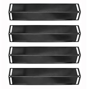 Hongso 16 1/2 Inch Porcelain Steel Heat Plate Shield Heat Tent, Burner Cover, Vaporizor Bar, and Flavorizer Bar Replacement for BBQ Grillware, Uniflame, Charbroil, Grill Chef Grills, PPB151 (4-Pack)
