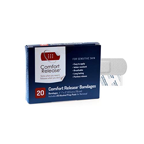 Comfort Release Sensitive Skin Bandages - Pain-Free Removal Wound Care & First Aid