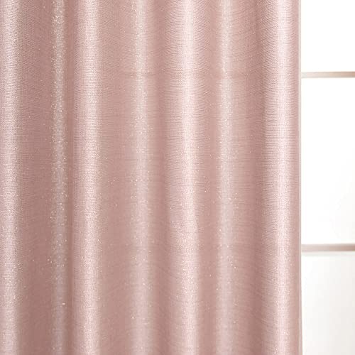 Pink Curtains 108 Inches Long For Living Room 2 Panels Sheer Semi Transparent Sparkle Glam Shimmer Glitter Design Decorative Rose Gold Blush Curtains For Dining Room Patio Sliding Doors Party Backdrop #TOP7