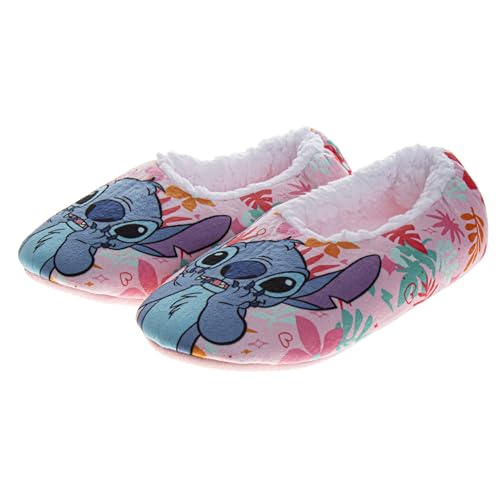 Image of Women Slipper Plush SlipOn Sock Slippers Stitch Minnie Jack Skellington