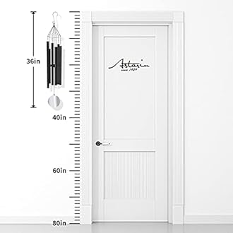 ASTARIN Wind Chimes Outdoor Large Deep Tone,36 Inch Large Chimes for Outside Tuned Relaxing Soothing Low Bass,Memorial Windchimes Sympathy for Mom Dad,Black
