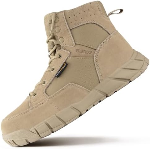 FREE SOLDIER Men's Hunting Boots Tactical Combat Military High Top Boots for All Terrain for Hiking, Work