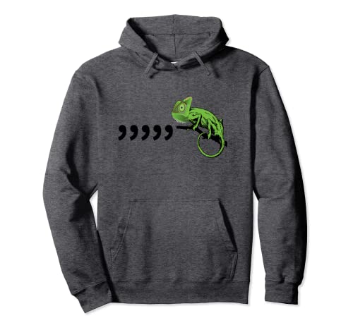 Comma Chameleon Divertido retro retro de los 80 Sudadera con Capucha