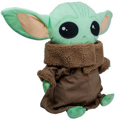 Image of Star Wars The Mandalorian Stylized The Child Plush Stuffed Pillow Buddy Featuring Baby Yoda - Super Soft Polyester Microfiber, 16 inch (Official Star Wars Product) | 16 Inches, Official Product, Ultra-Soft Polyester, Stuffed Plushie, Spot Clean Only, Kids Gift