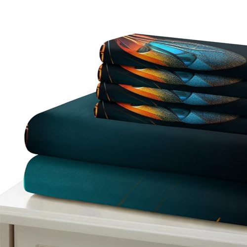 Ensemble de literie libellule 3D avec housse de couette microfibre - 6