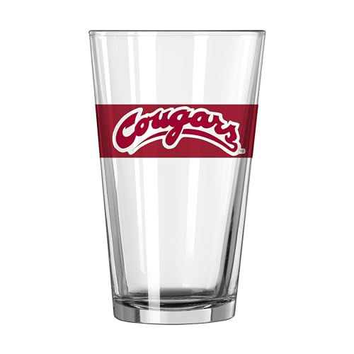 Image of Logo Brands NCAA 16 oz Pint Glass - Durable Glass With Bold Team Color- Chip-Resistant Rim Drinkware For Fans, Tailgates, Home Bars & Everyday Use