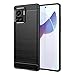 Produktbild DQG Hülle für Motorola Edge 30 Ultra (6.67"), Cover Flexibel Kohlefaser TPU Weich Silikon Schutzhülle Tasche Handytasche Schale Case für - Schwarz