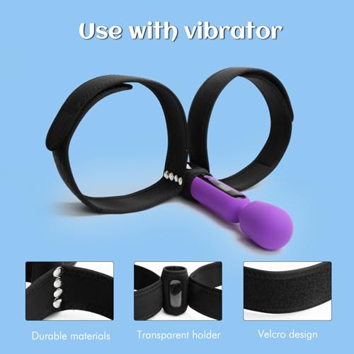 Image of Sex Toy Restraint Leg Straps, Vibrator Elasticity Constrained Forced Strap for Women Hands-Free Play, Adjustable Bondage Leg Straps, Elasticity Constrained Forced Strap for a Variety of Vibrators