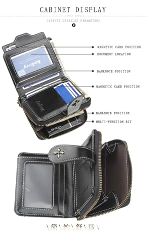 Wallet for Women Vintage Wallet Cute Wallet Goth Purse PU Leather Bifold Purse Card Holders Women Wallets, Purple, Small3