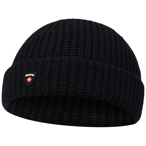 Bonnet noir V2 Höhenhorn 40S5 en caoutchouc haut de gamme pour l'hiver