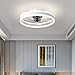 YOUXI Ventilateur Plafond avec Telecommande & App Plafonnier Ventilateur Led Moderne Dimmable Moteur DC Réversible 6 Vitesses Mode été et Hiver Lustre Ventilateur avec Minuterie, Blanc, 50cm
