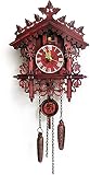 XIALIUXIA Wall Clock Outdoor Clocks,Cuckoo Clock,Wooden Bird Patterned Wall Clock,Retro Nordic Style