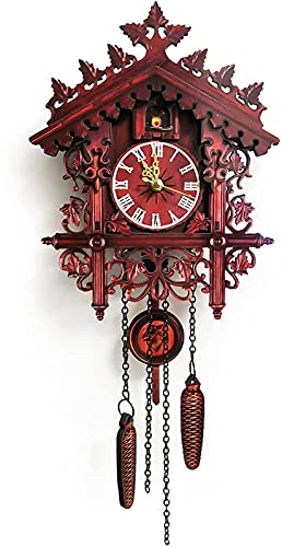 Xialiuxia Wall Clock Outdoor Clocks,Cuckoo Clock,Wooden Bird Patterned Wall Clock,Retro Nordic Style Wooden Cuckoo Wall Clock For Home Office Decoration Art Home Decor Silent Wall Clocks #TOP10