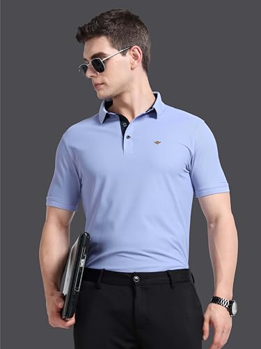 Image of STELLERS Men's Premium Polo T-Shirt Wrinkle Free Quick Dry Soft and Feather Touch Feel Regular Fit