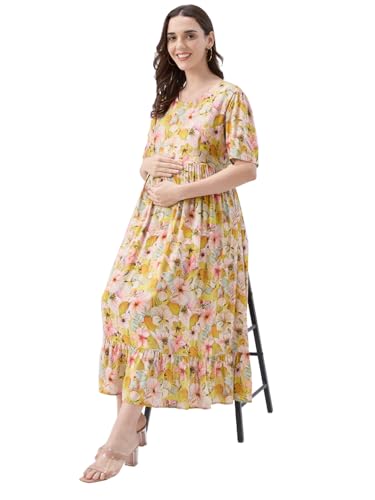 Image of AV2 Women Maternity Feeding Dress | Feeding Kurti | Nursing Dress -5071