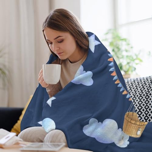 Couverture polaire montgolfière, le jeté de canapé idéal pour vos soirées cocooning - 7