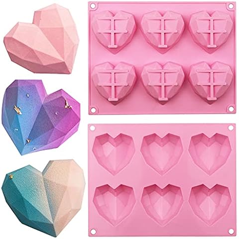Molde de Silicona 3D Diamante Corazón Cover