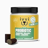 ivvi PROBIOTIC Hunde Probiotika als Leckerli - Hund Darmflora aufbauen, verbesserte Verdauung & Immunsystem - 60 leckere Snacks (270g) mit Huhn
