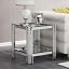 Silver End Table (Clear Glass Tabletop)